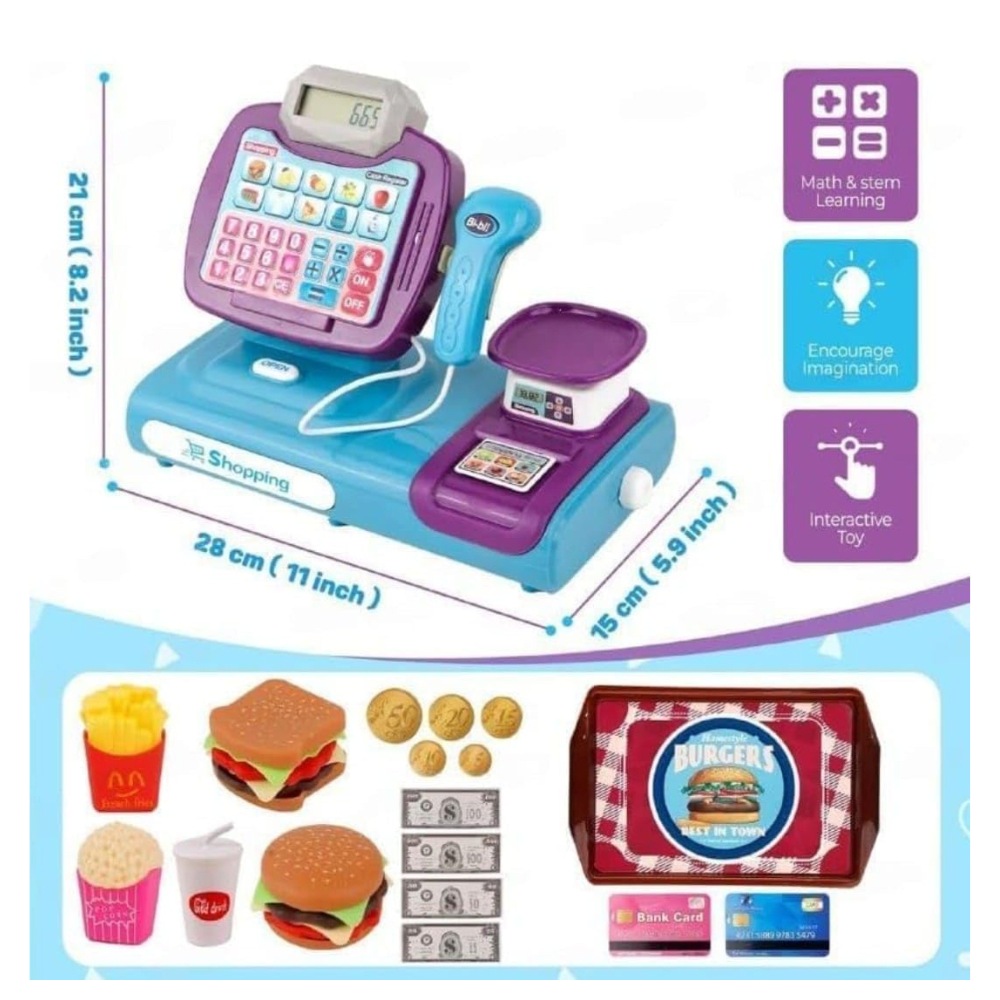 Caja Registradora con Accesorios Comida Rápida1