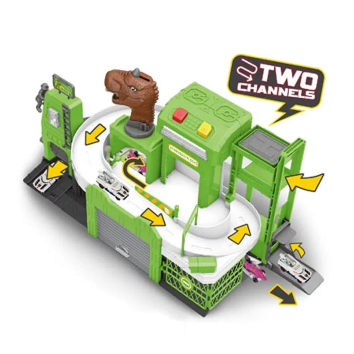 Pista Dinosaurio con Luz, Sonido y Lanzador3