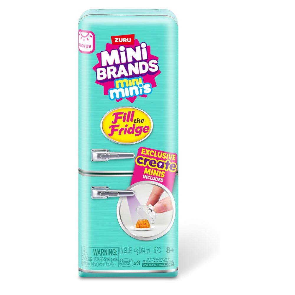 Mini Brands Juego Fill The Fridge con luz UV3