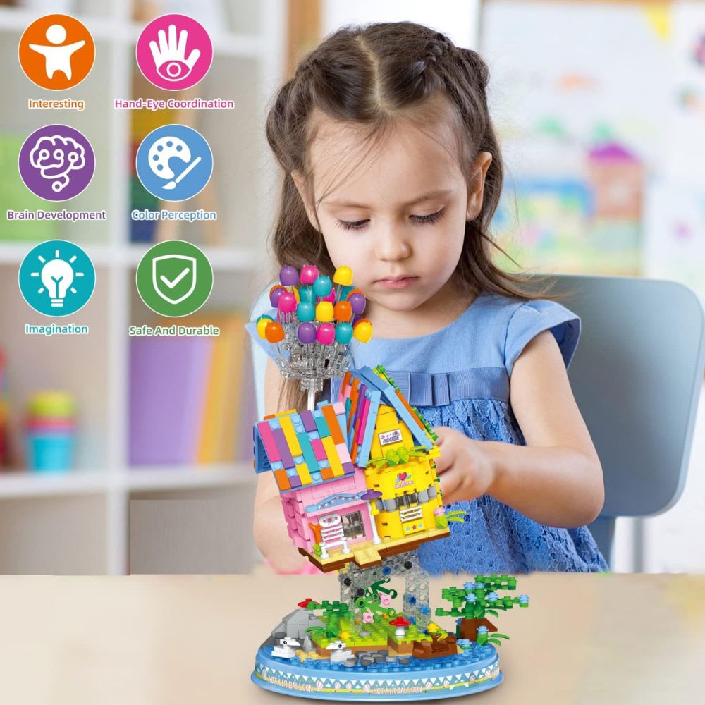 Bloques para Armar Casa de Globos con Luz 998 piezas3