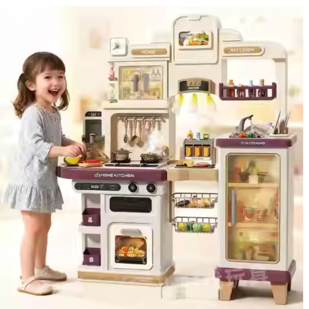 Cocina para Niños Extragrande Multifunción  Agua, Vapor, Luz y sonido 112 cm, 93 accesorios3