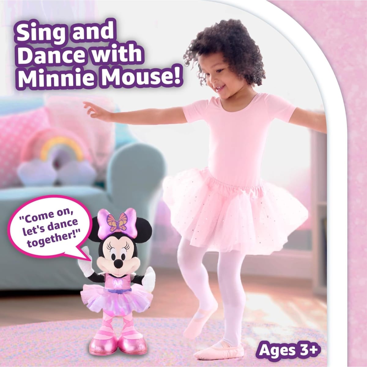 Muñeco Peluche Minnie Mouse Bailarina Movimiento y Sonido5