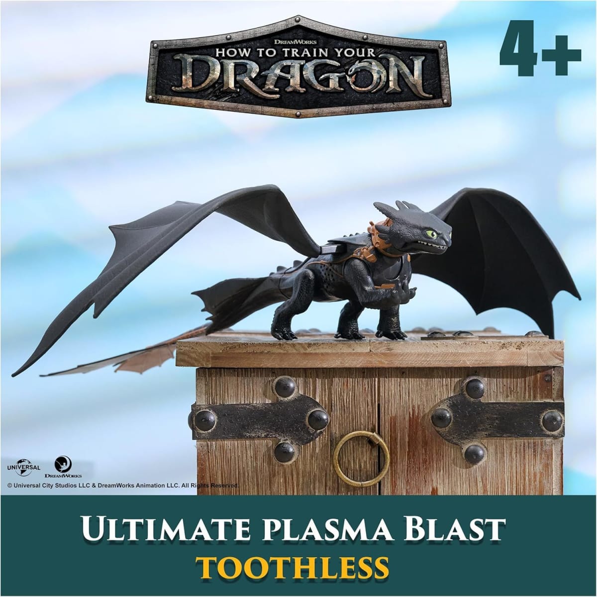Figura de Chimuelo Como entrenar a tu Dragon, Ultimate Plasma Blast Toothless con luces y sonidos4