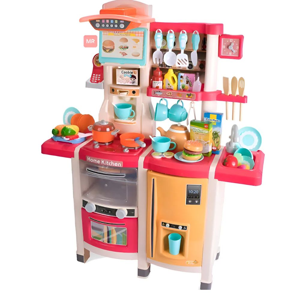 Cocina para Niños Agua, Vapor, Luz y Sonido 100 cm, 65 accesorios4