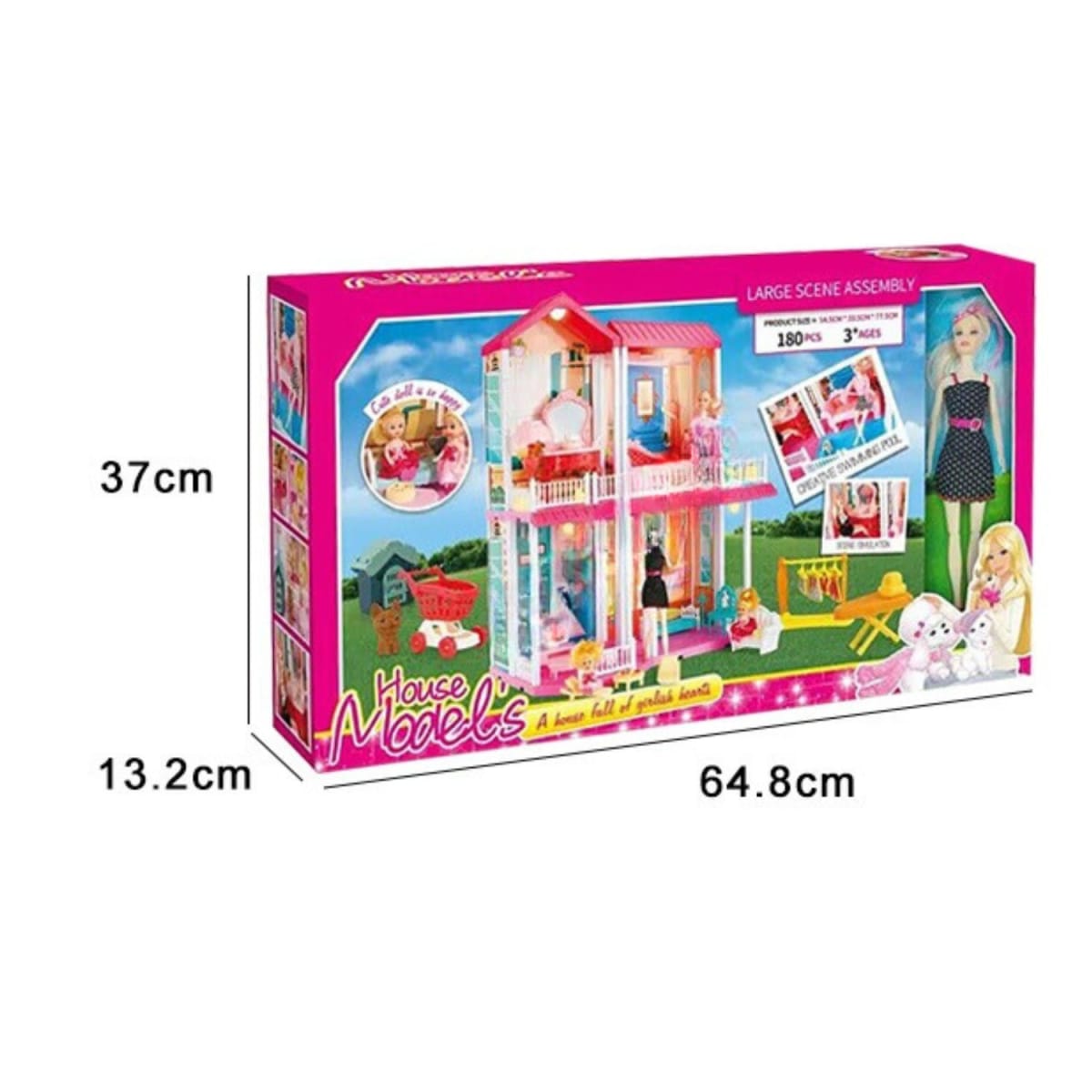 Casa de Muñecas con Accesorios y 4 Muñecas 4