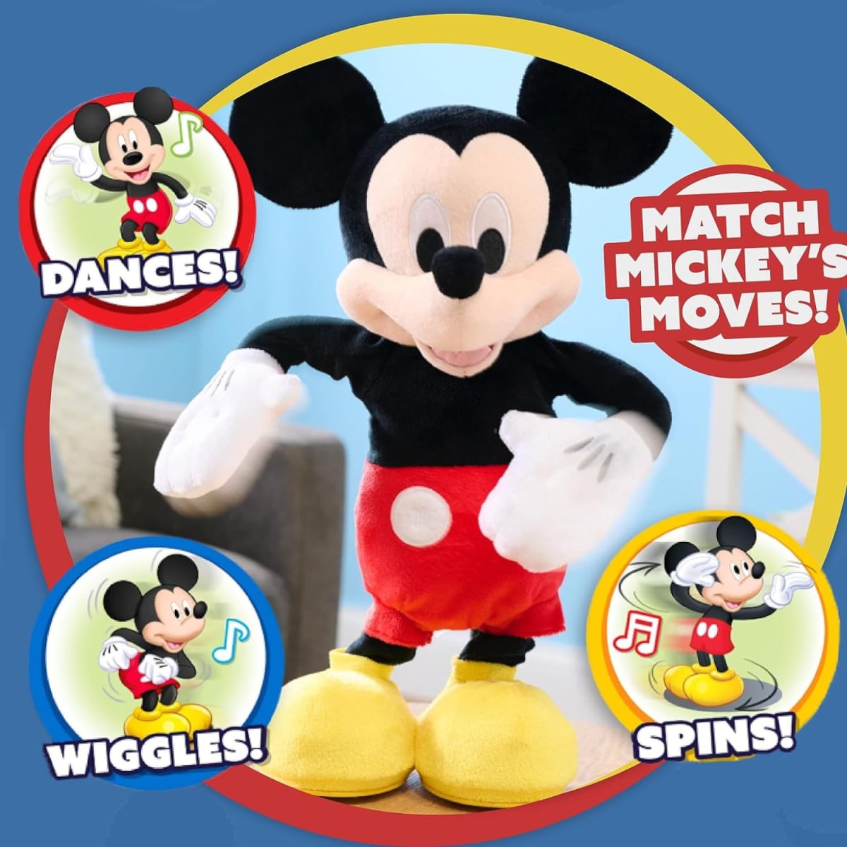 Muñeco Peluche Mickey Mouse Movimiento y Sonido3