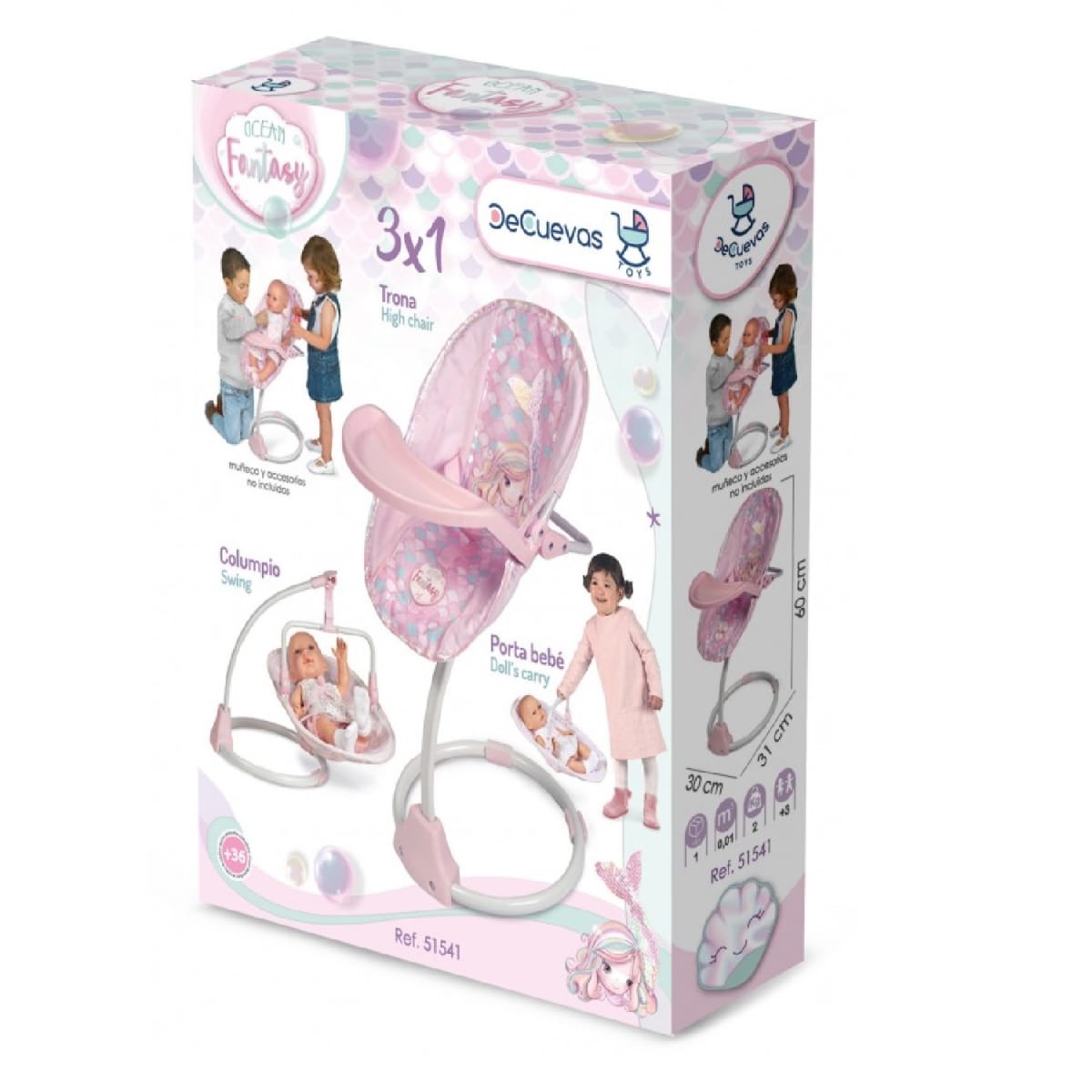 Trona Columpio 3x1 para muñecas Ocean Fantasy7