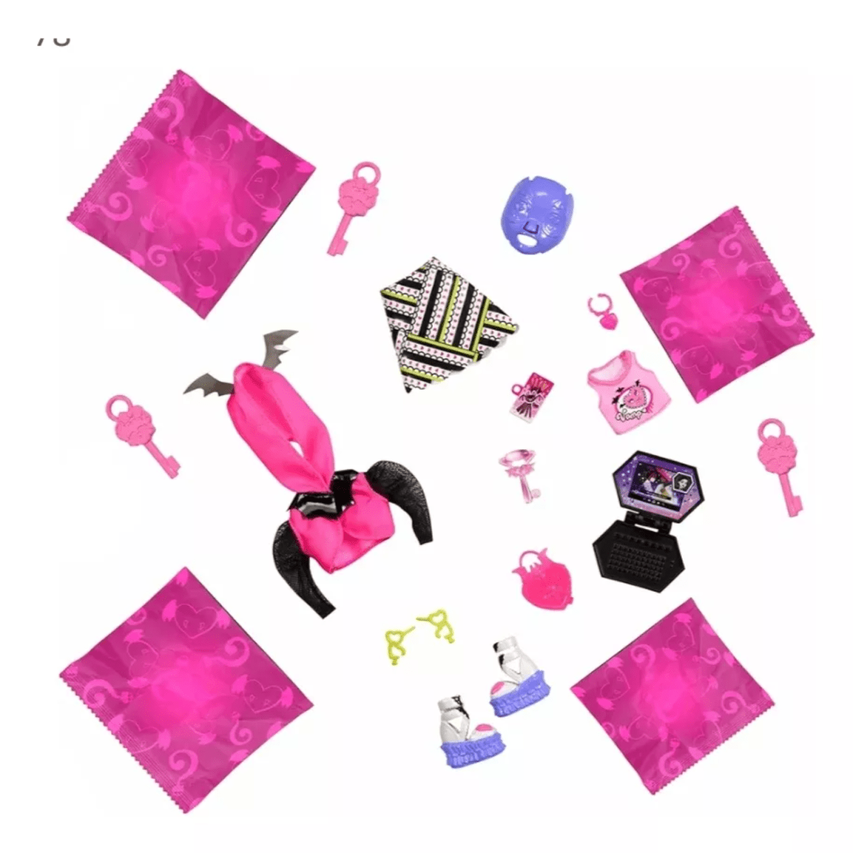 Muñeca Draculaura Monster High Neon Frights Brilla en la Oscuridad5