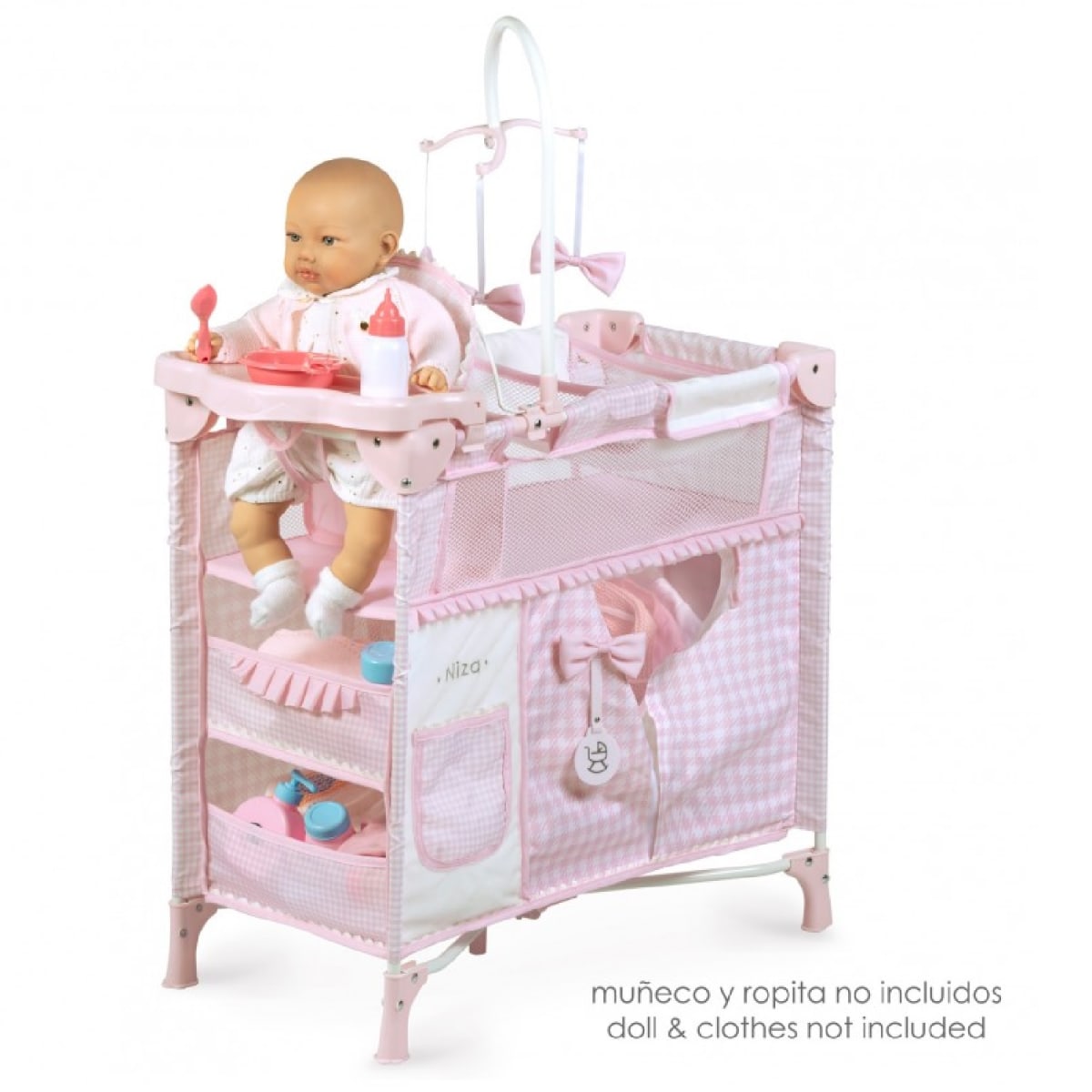 Armario Cuna Cambiador Niza Plegable con Accesorios6