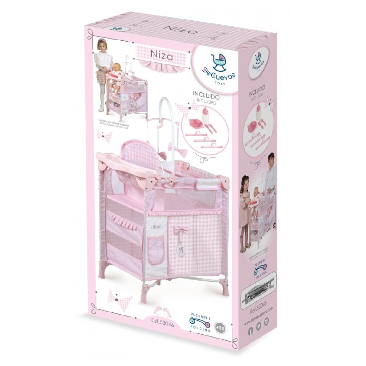 Armario Cuna Cambiador Niza Plegable con Accesorios3