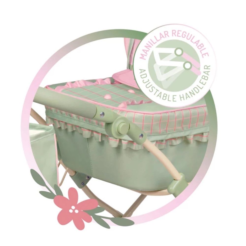 Coche de Muñecas Colección Botanic Plegable con Manillar Regulable y Sombrilla5