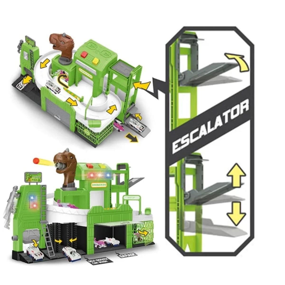 Pista Dinosaurio con Luz, Sonido y Lanzador5