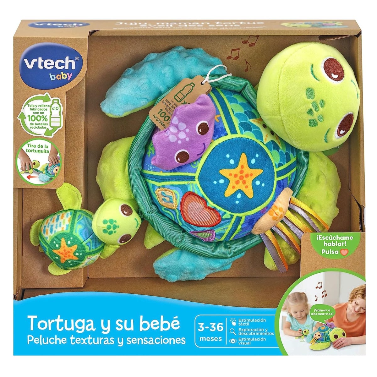 Tortuga y su Bebé Peluche Texturas y Sensaciones3