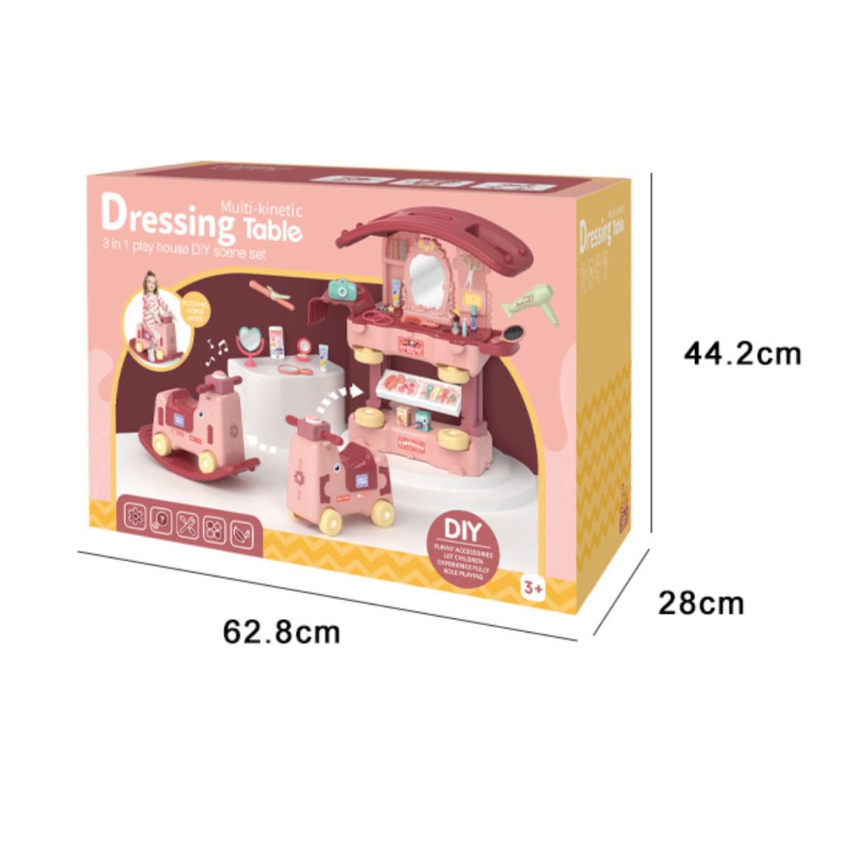 Role Play 3 en 1 Tocador/ Balancín/ Correpasillos
5