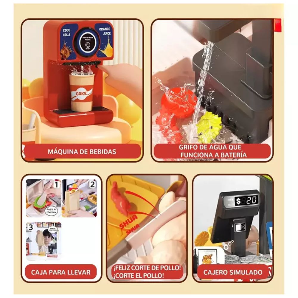 Carrito de Comidas Multifunción  102 cm, 82 piezas5