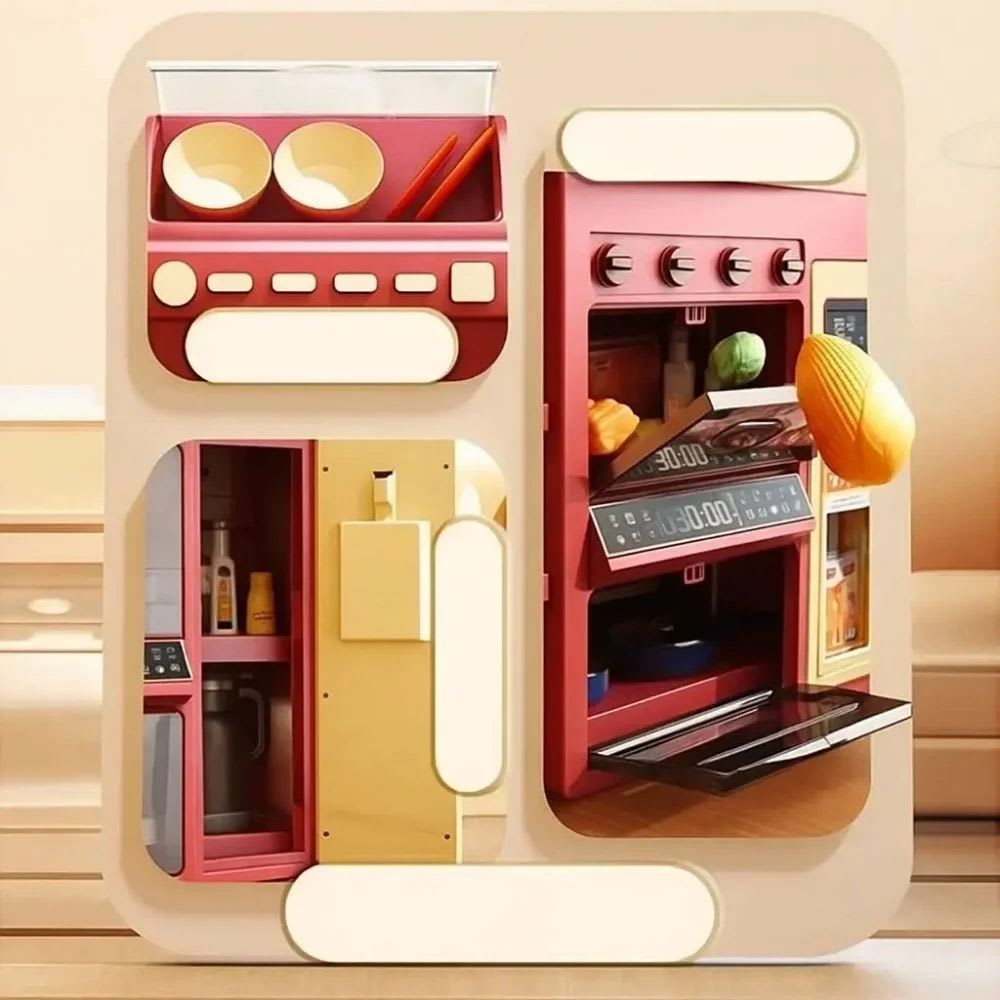 Cocina para Niños Multifunción  Agua, Vapor, Luz y sonido 122 cm, 71 piezas5