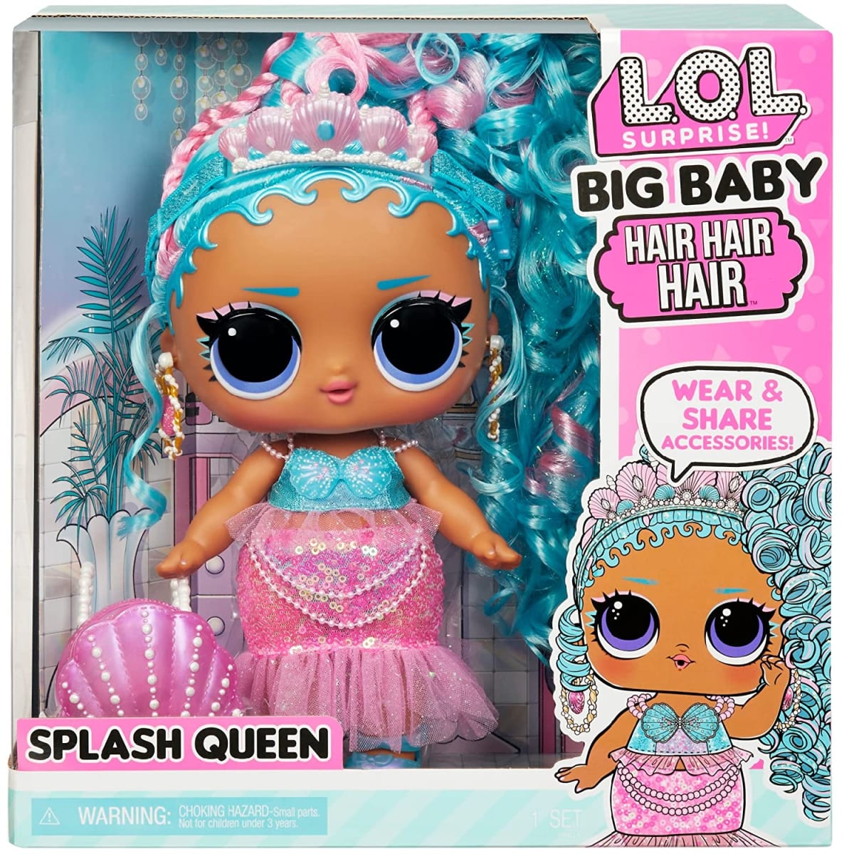 Muñeca L.O.L. Surprise Big Baby Splash Queen Hair Hair Hair­3