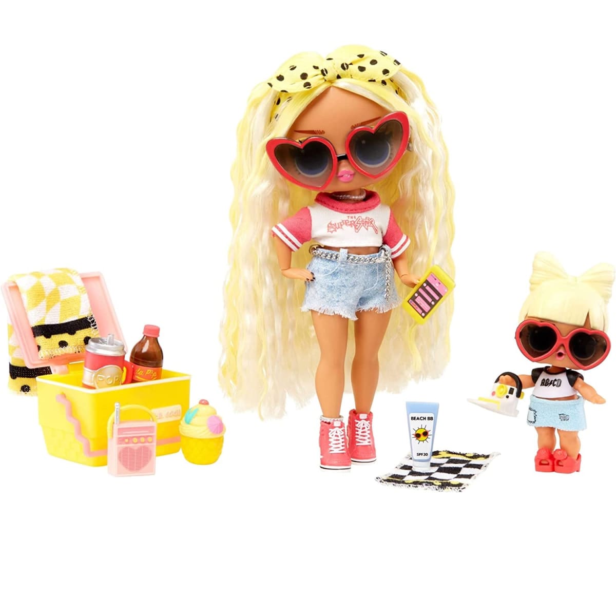 Muñeca L.O.L. Surprise Tweens Rae Sands + Hermana Tots  Fiesta de Playa5