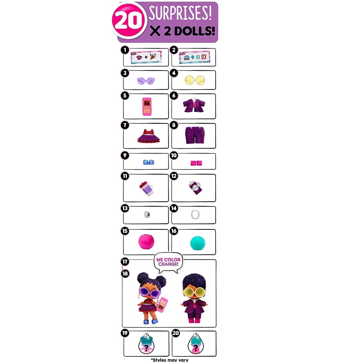 Muñeca Coleccionable LOL  Color Change Me & My Brother5