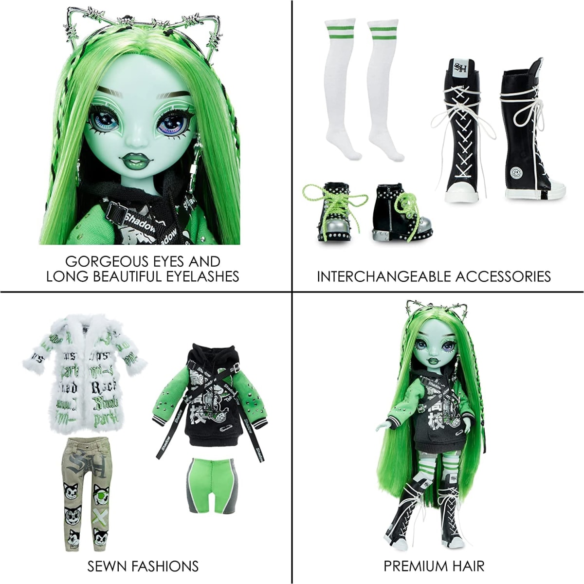 Muñeca Rainbow  Shadow High Neon Harley Limestone2