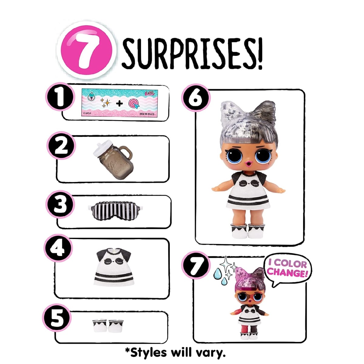 L.O.L. Surprise Glitter Clr Chg Doll SK3