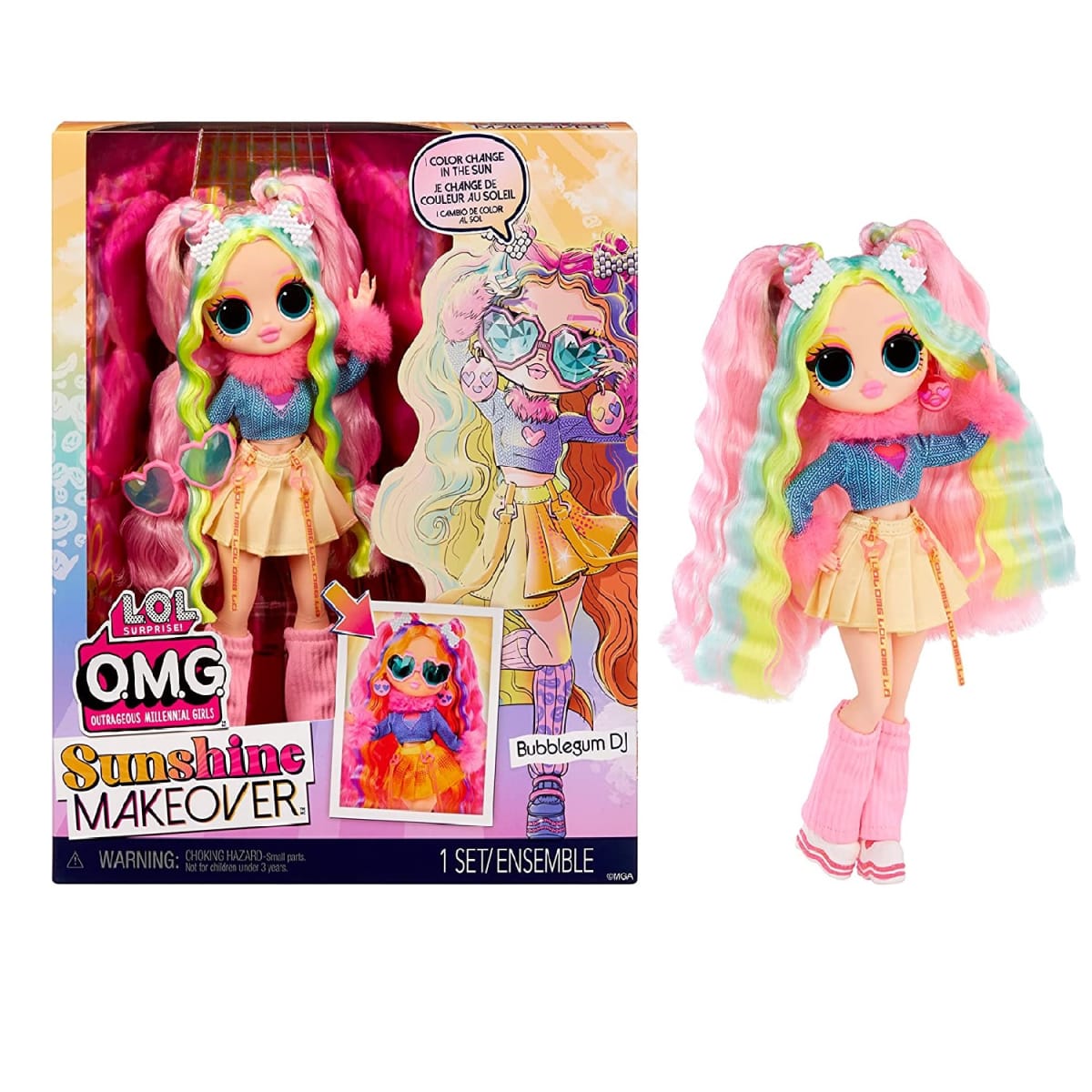 LOL  OMG Sunshine Color Change Bubblegum DJ1