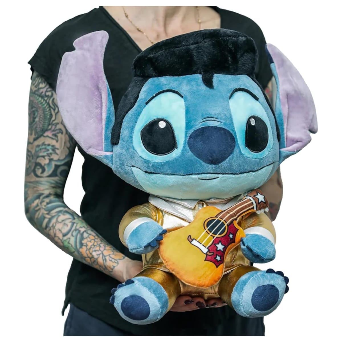 Peluche Stitch Colección Elvis Traje Dorado5