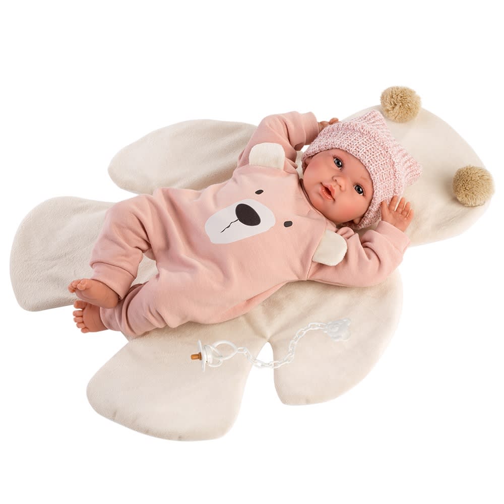 RECIEN NACIDA LLORONA 36 CM OSITO ROSA4