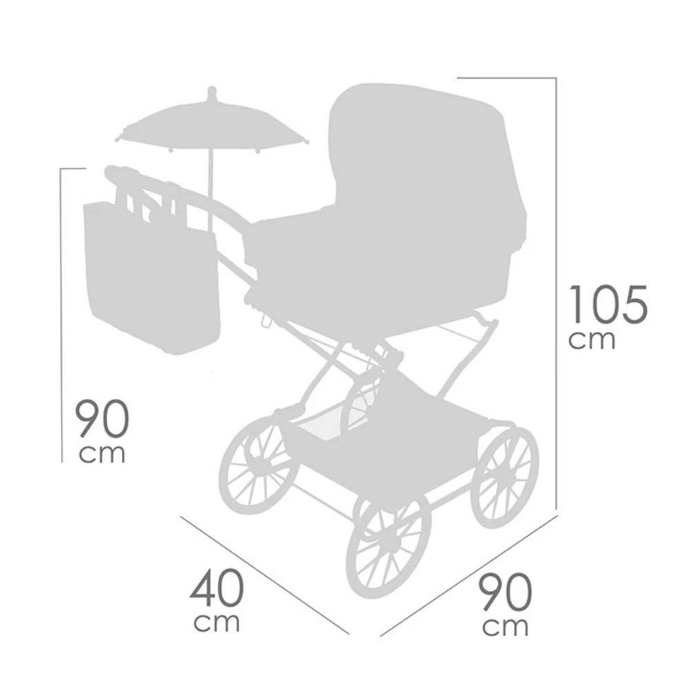 Coche de Muñecas Reborn Colección Botanic Plegable con Manillar Regulable y Sombrilla6