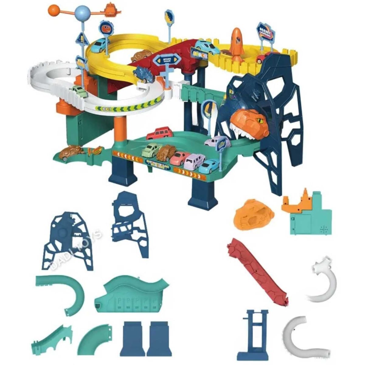 Pista Dinosaurio  con Carros
6