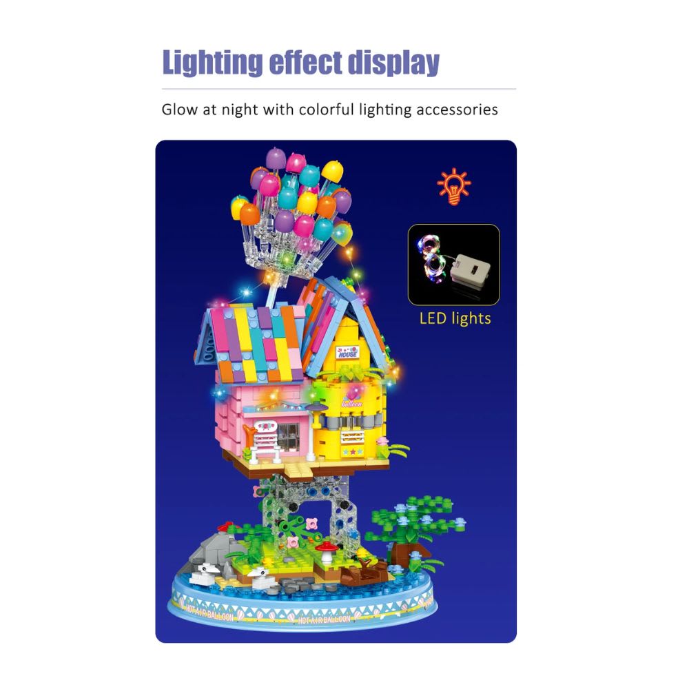 Bloques para Armar Casa de Globos con Luz 998 piezas6