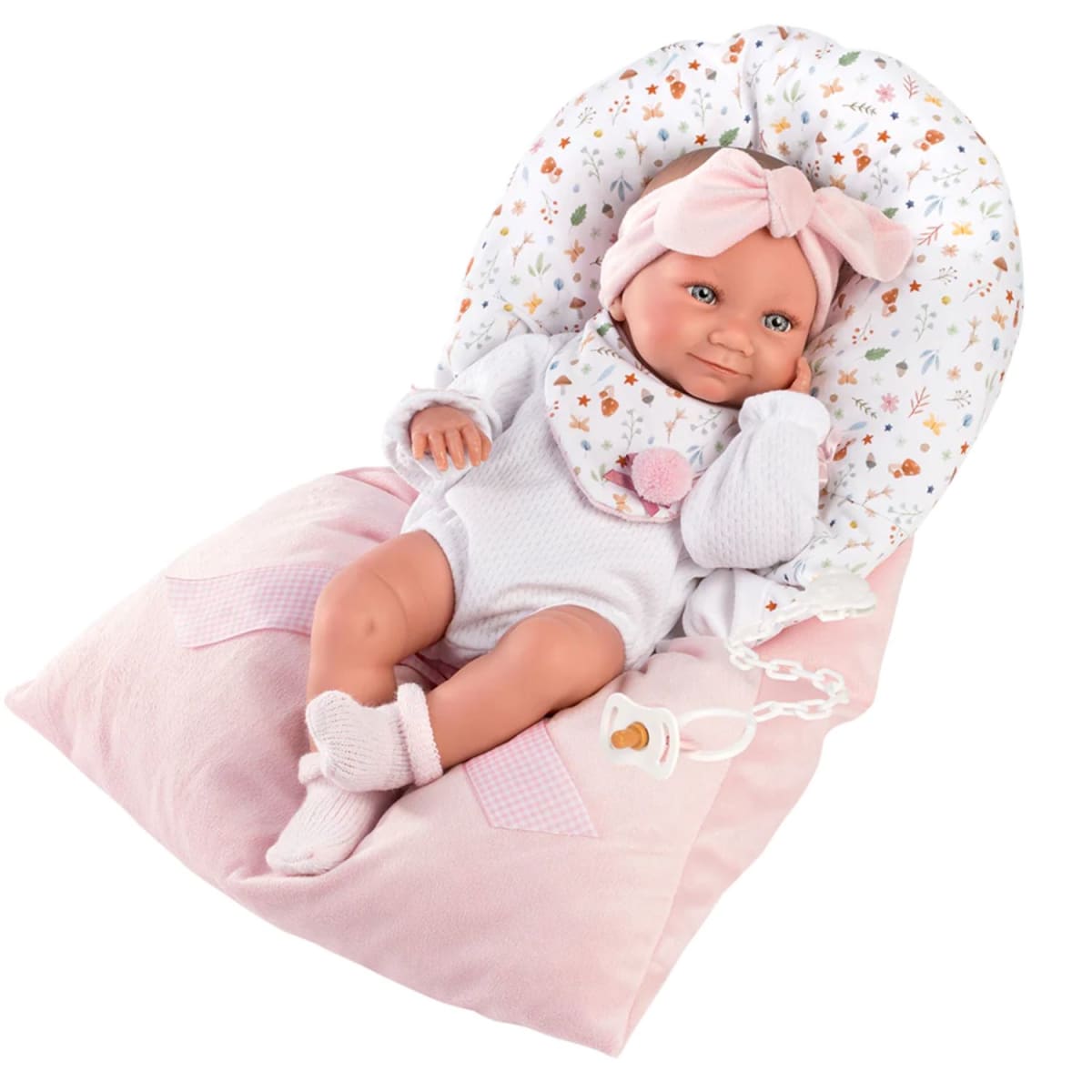 Muñeca Llorens Tina 40 cm con Saquito Rosa 4