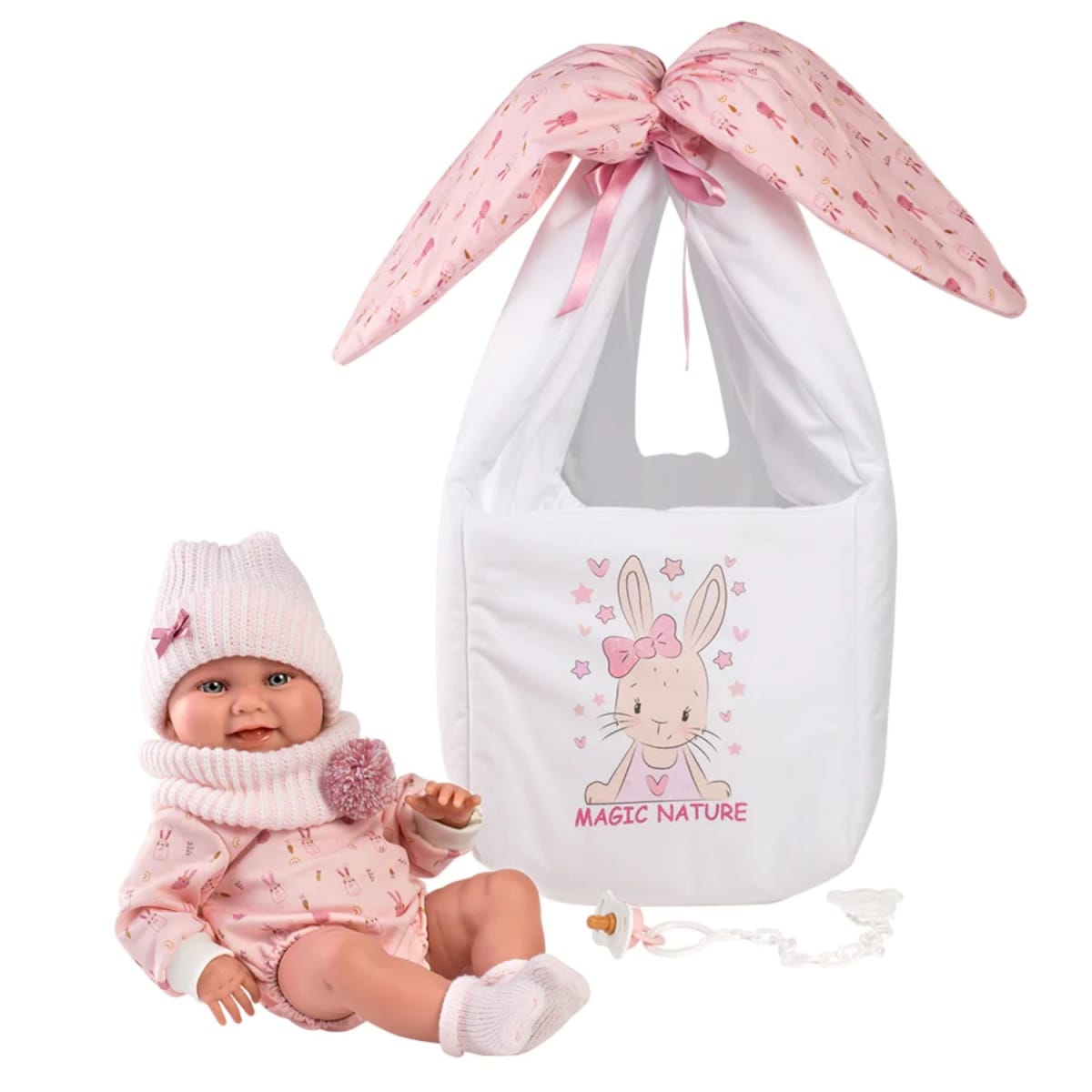 Muñeca Llorens Nica RN Porta Bebe Magic Nature 40 cm 4