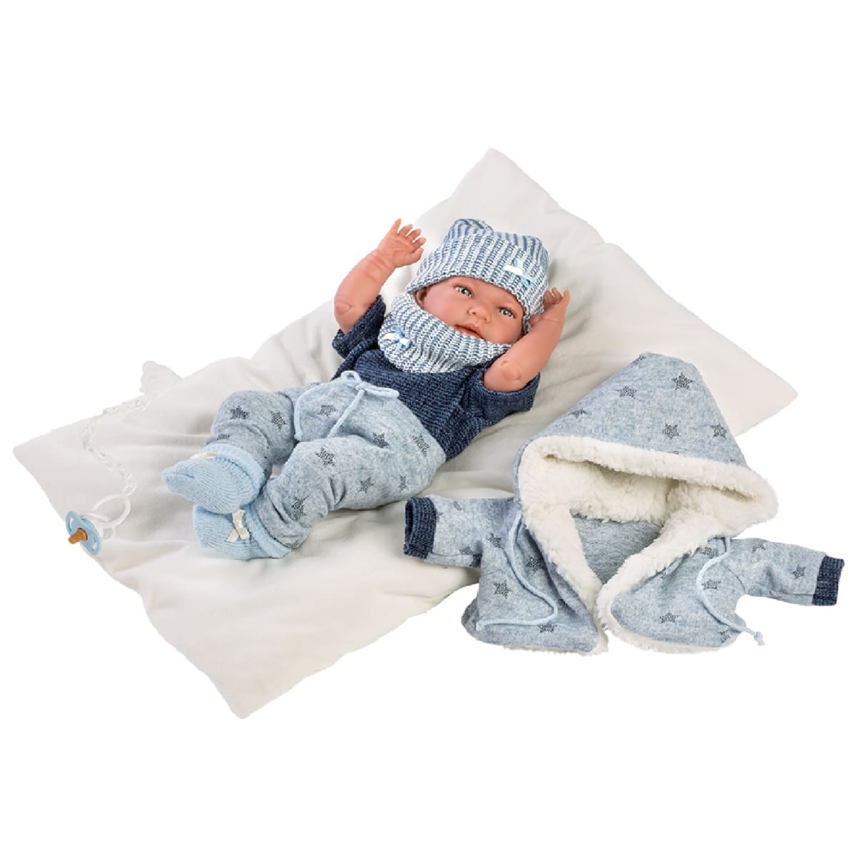 Muñeco Llorens Bebé Nico Vestido Azul3