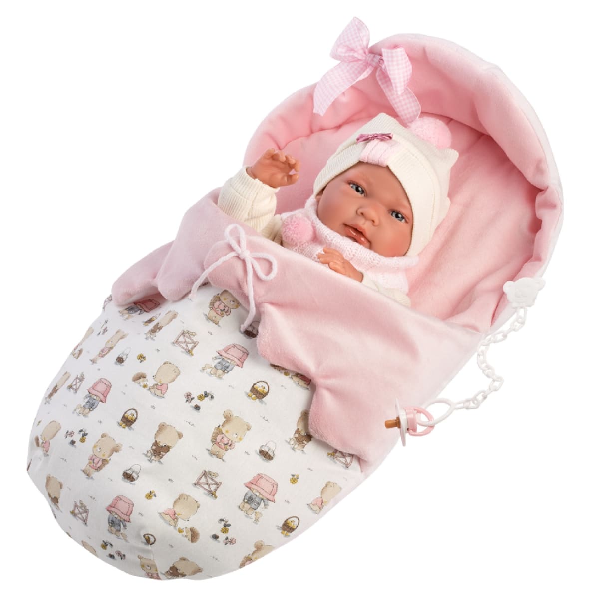 Muñeca Llorens Nica RN Saquito Rosa1