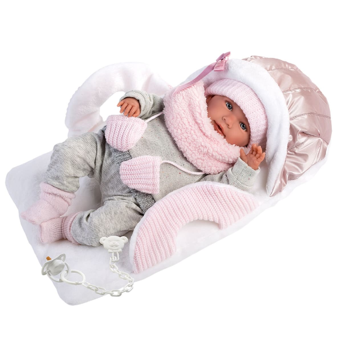 Muñeca Llorens Mimi Llorona Capazo Portabebe4