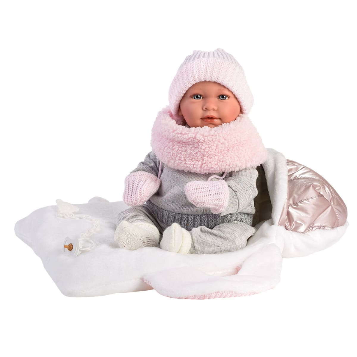 Muñeca Llorens Mimi Llorona Capazo Portabebe3