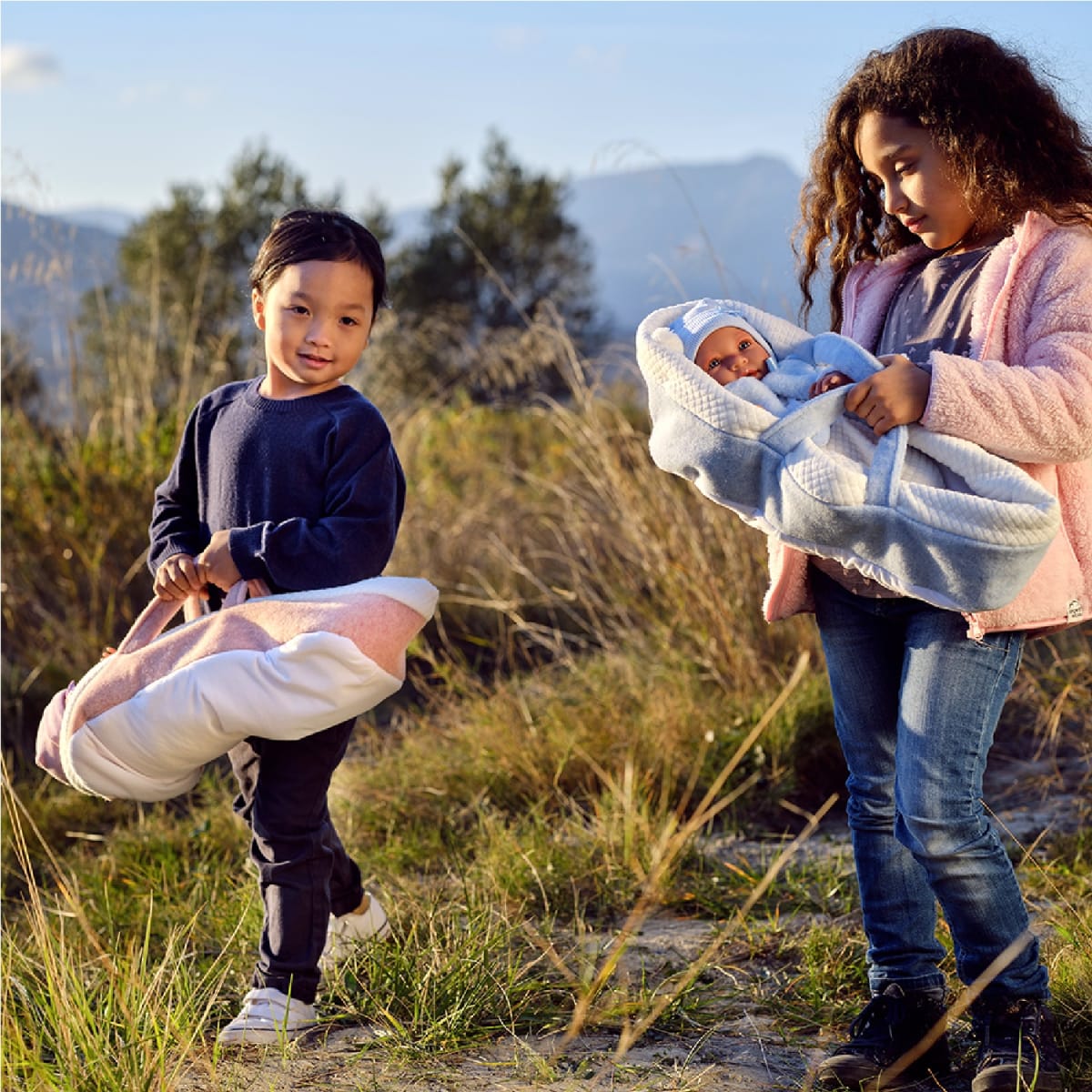 Muñeca Llorens Mimi 40 Cm Lloron Capazo Rosa4