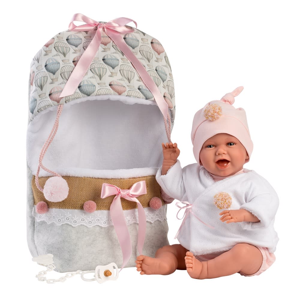 Muñeca Llorens Mimi Sonrisas Globo Mochila4