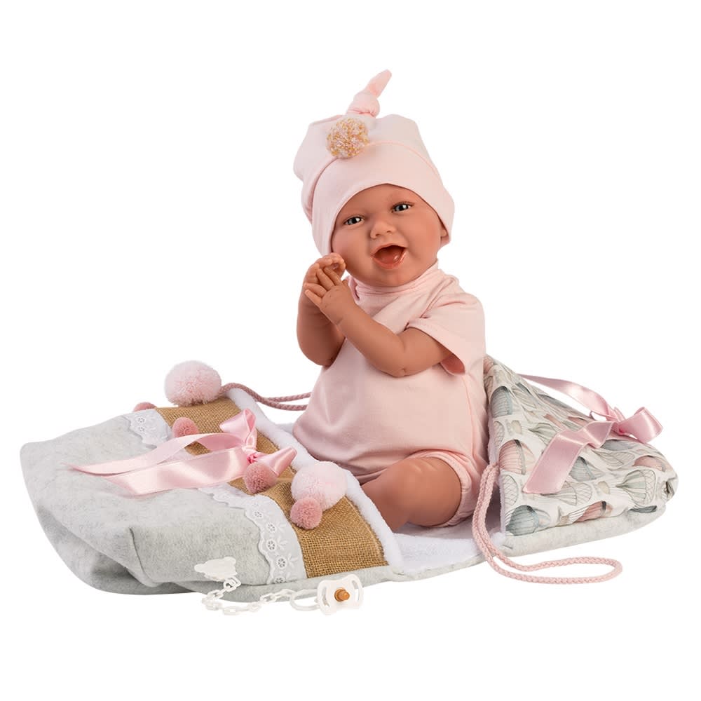 Muñeca Llorens Mimi Sonrisas Globo Mochila3
