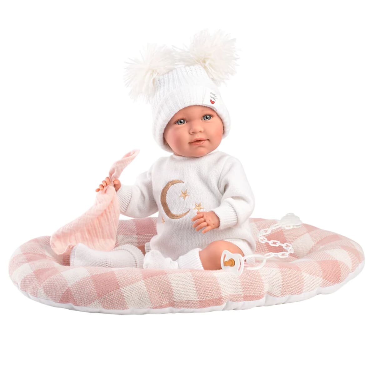 Muñeca Llorens Mimi 30 cm Llorona Bordado Luna2