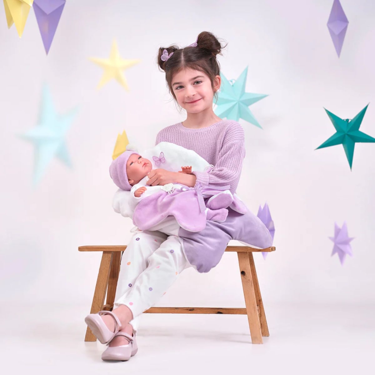 Muñeca Lala Llorona 40 cm Saquito Mariposa1