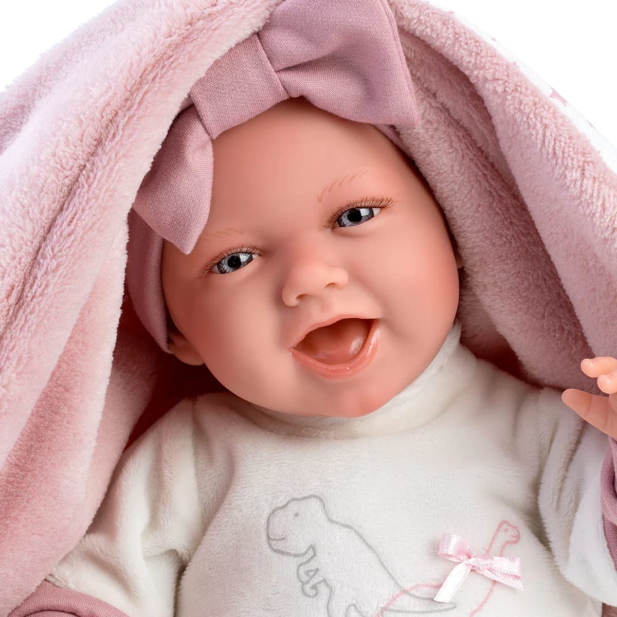 Muñeca Llorens Mimi Sonrisas 40cm Capazo Dino2