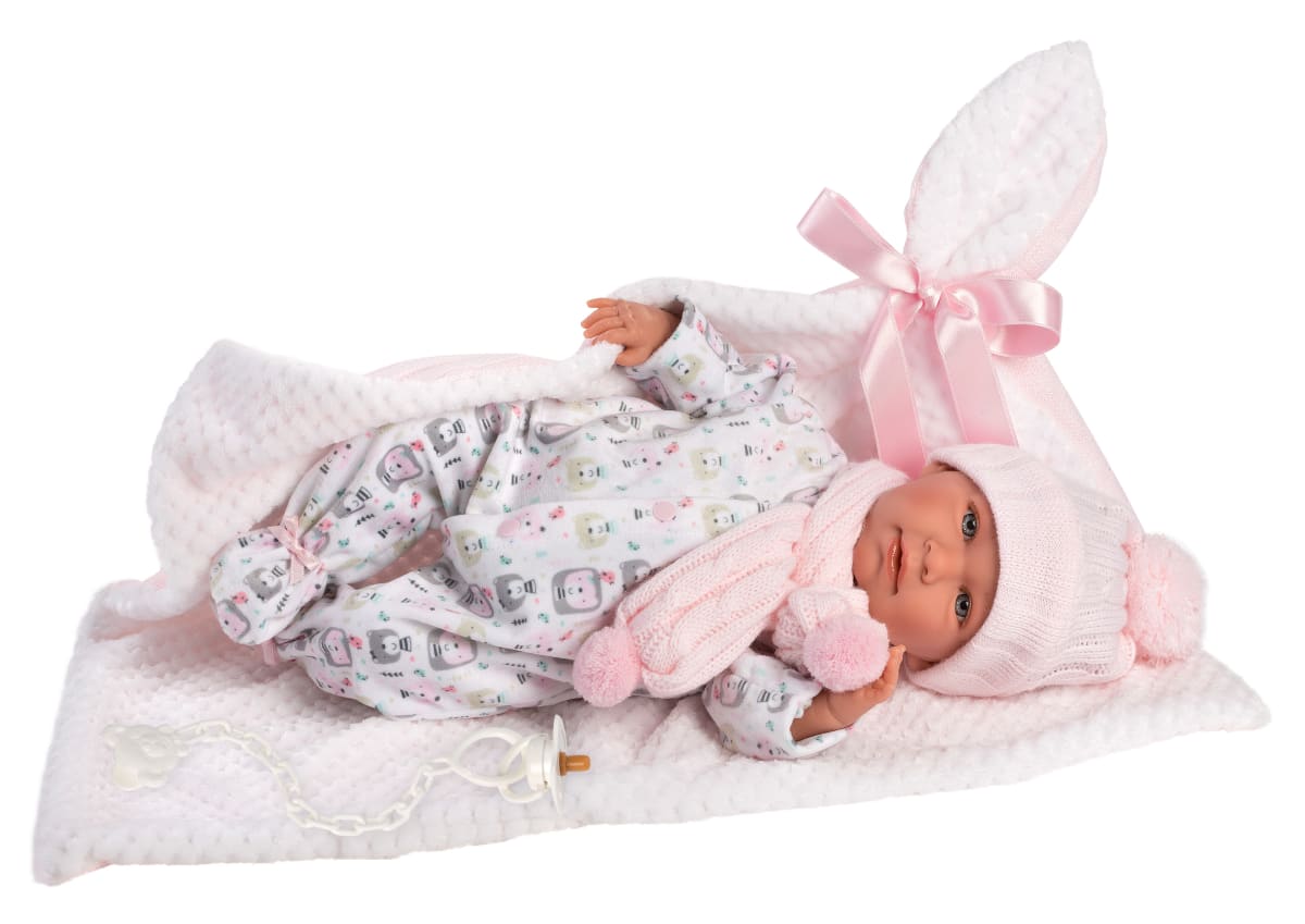 Bebé Mimi Llorona 42 cm con Pijama y Toquilla4