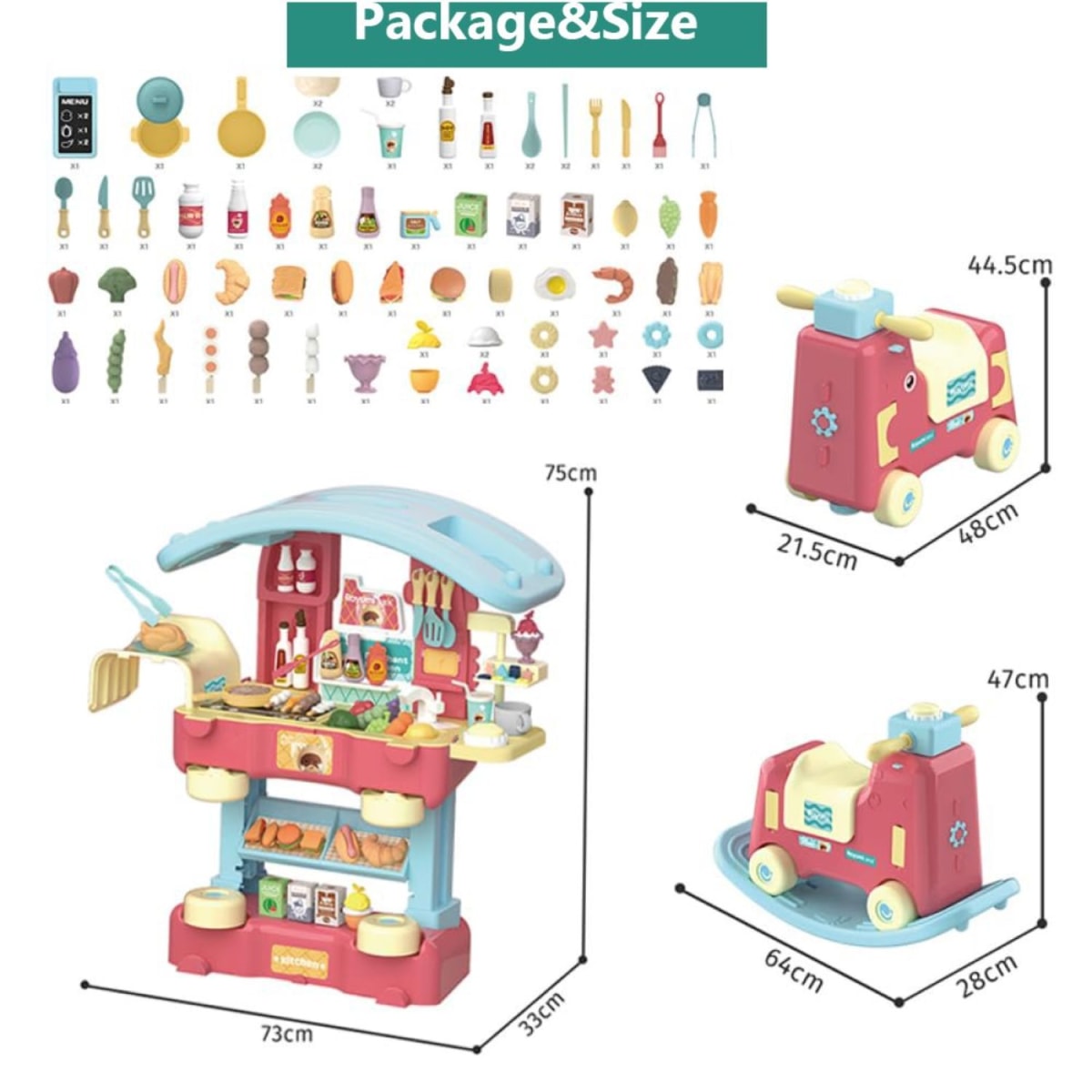 Role Play 3 en 1 Set Cocina/ Balancín/ Correpasillos
6