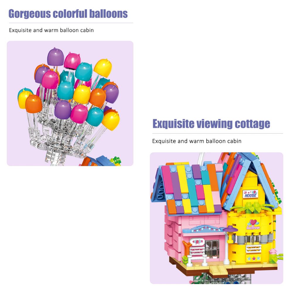 Bloques para Armar Casa de Globos con Luz 998 piezas7