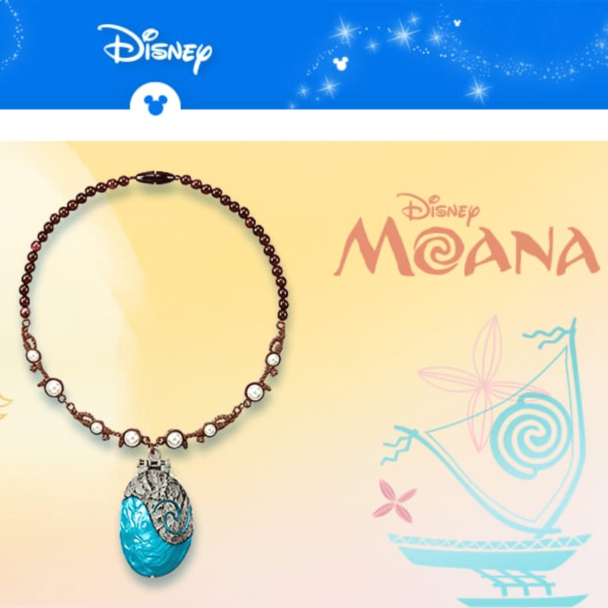 Collar Musical Moana Disney para Niñas13