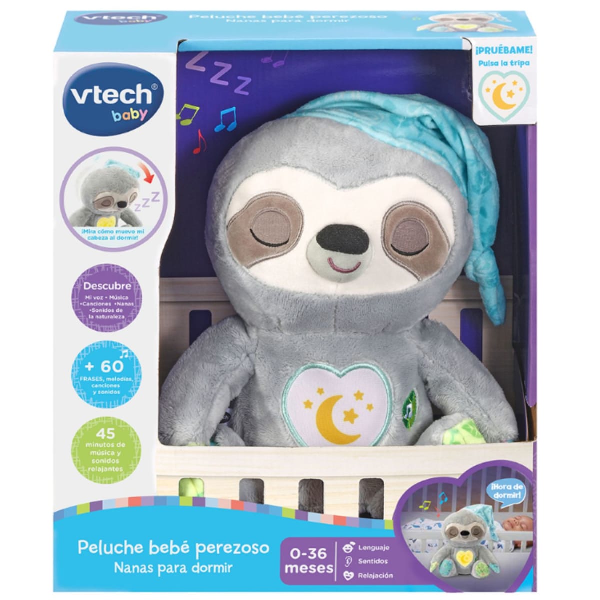 Peluche Bebé Perezoso Nanas para Dormir3