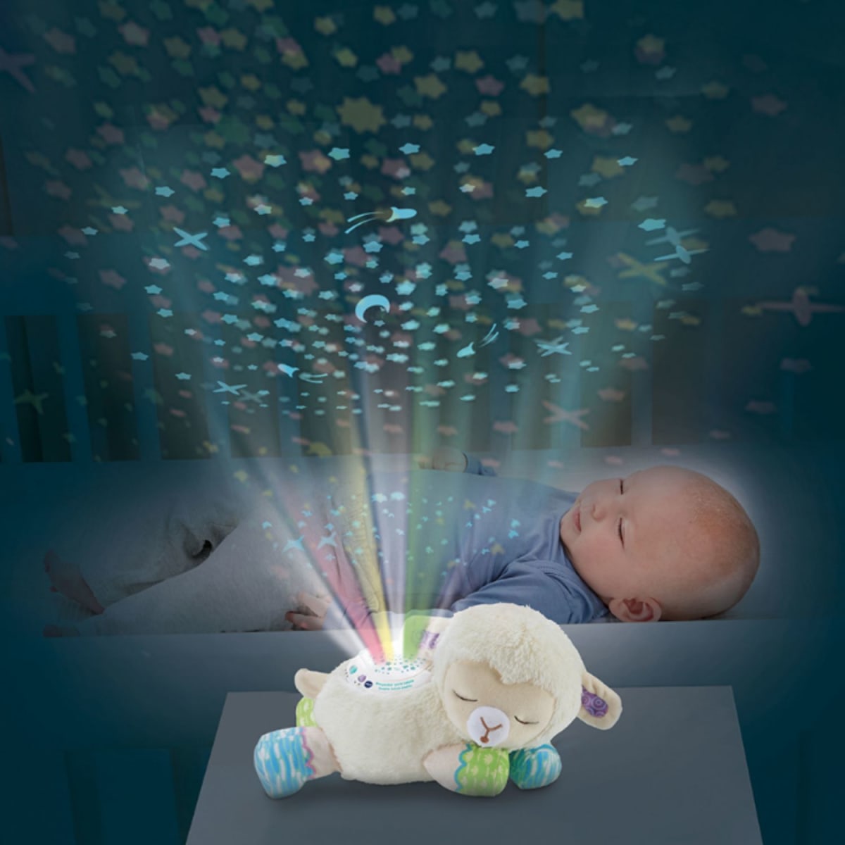 Proyector Peluche para Bebé Ovejita Dulces Sueños3