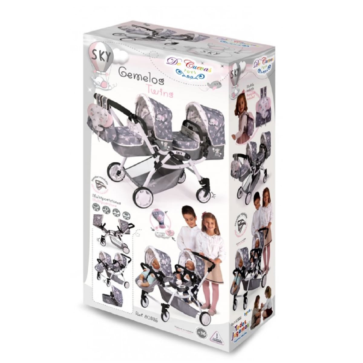 Coche Para Muñecas Gemelar Colección Sky6